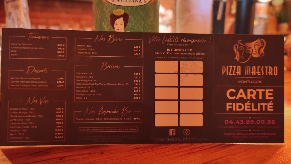 Menu Pizza Maestro Montluçon-3